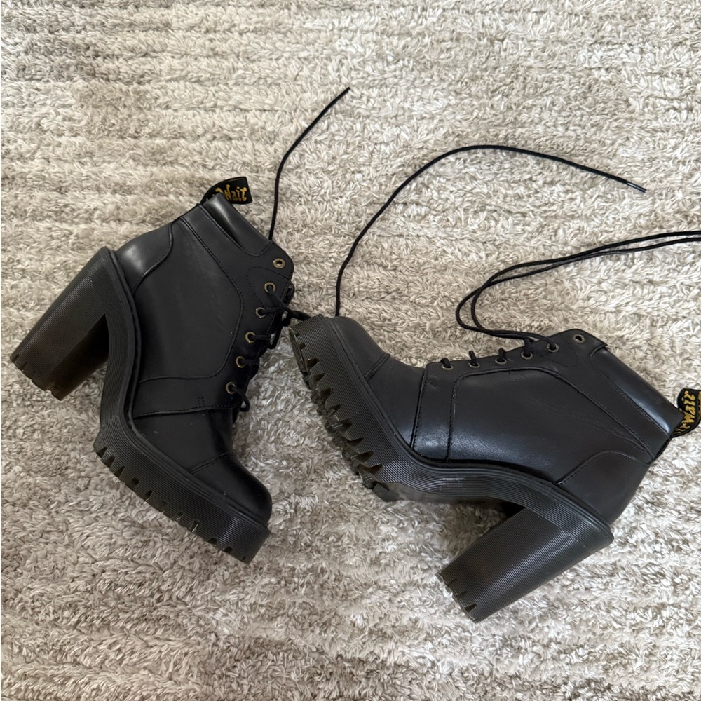 Dr. Martens Black Lace-Up Women's Boots - Picture 2 of 5